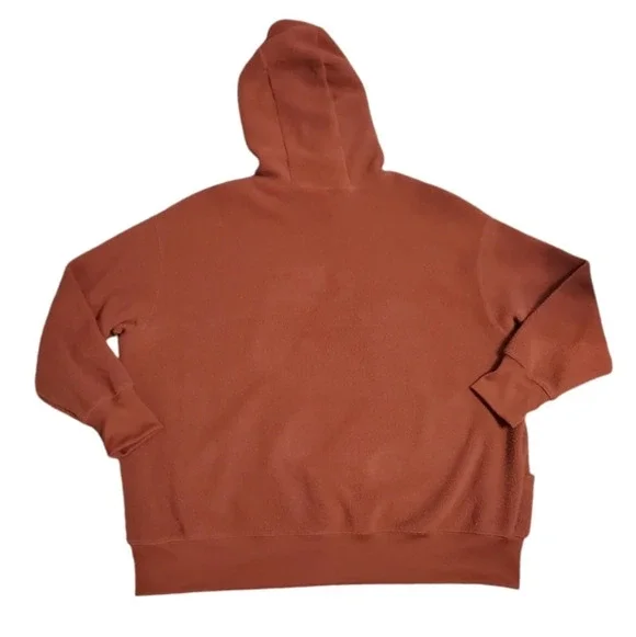 NWT Nike Women's Sportswear Rugged Orange Fleece Hoodie Sweatshirt XL - Picture 5 of 9